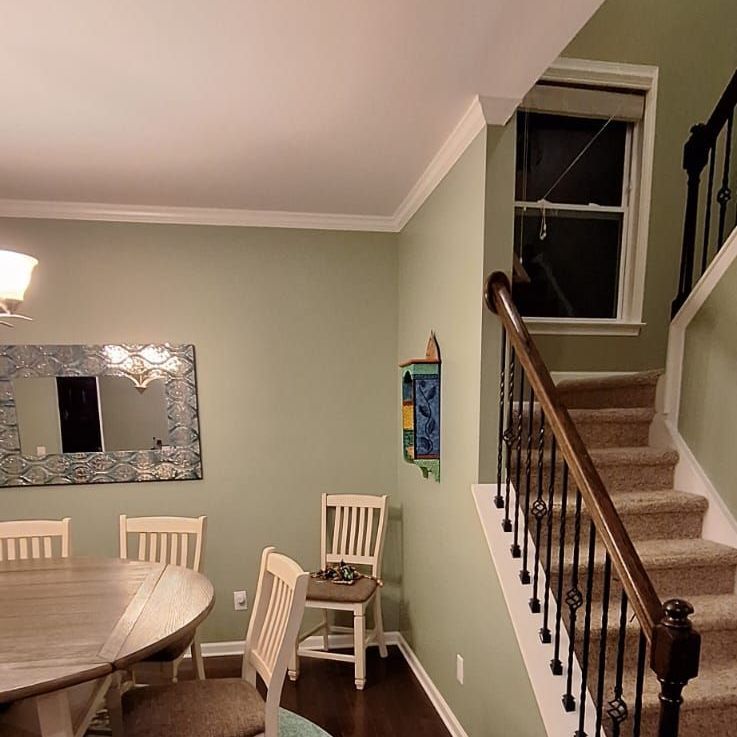 Residential room with finished drywall and painted walls.